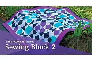 2024 AQS & AccuQuilt-Along: Simply Qubed Throw Quilt, Sewing Block 2