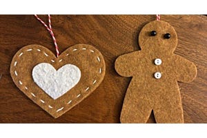 Gingerbread ornaments made with AccuQuilt GO! dies