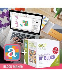 AccuQuiltable Block Maker + GO! Qube Mix & Match 10" Block