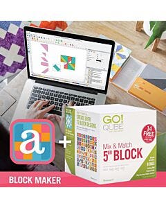 AccuQuiltable Block Maker + GO! Qube Mix & Match 5" Block