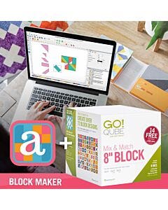AccuQuiltable Block Maker + GO! Qube Mix & Match 8" Block