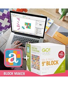 AccuQuiltable Block Maker + GO! Qube Mix & Match 9" Block