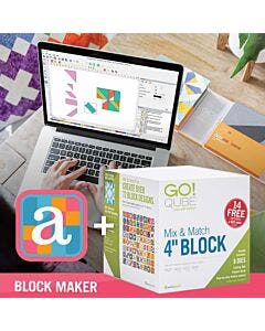 AccuQuiltable Block Maker + GO! Qube Mix & Match 4" Block