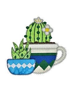 GO! Cactus in Teapot Embroidery by Specialty Designs