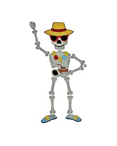 GO! Ready for the Beach Skeleton by Chris Marchini Embroidery by Specialty Designs