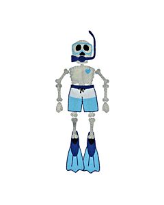 GO! Scuba Diving Skeleton by Chris Marchini Embroidery by Specialty Designs