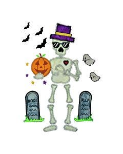 GO! Halloween Skeleton by Chris Marchini Embroidery by Specialty Designs