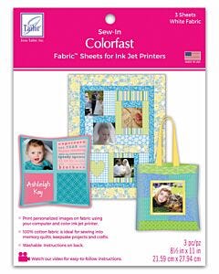 Colorfast Sew-In Fabric Sheets