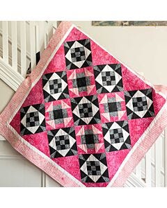 GO! Churning Nine Patch Star Throw Quilt Pattern