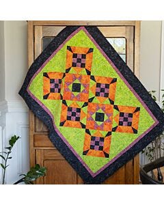 GO! Halloween Nine Patch Star Throw Quilt Pattern