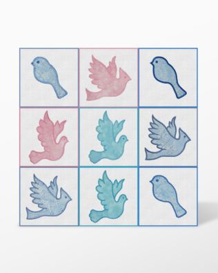 All Shapes from GO! Bluebird, Cardinal and Dove Embroidery Designs by Marjorie Busby