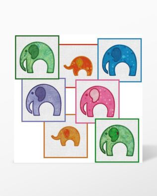 GO! Elephant Parade Embroidery Designs by Marjorie Busby (BQ-EPe)