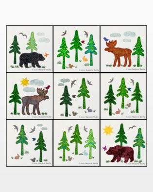 GO! Northwoods Quilt Blocks Machine Embroidery Set by Marjorie Busby