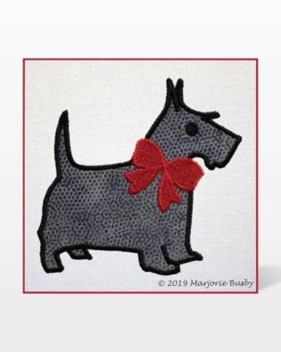 GO! Scottie Dog Machine Embroidery Set by Marjorie Busby