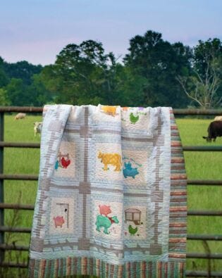 GO! Farm Animals Medley Quilt Pattern and Embroidery Designs by Marjorie Busby