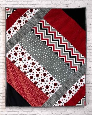 Sophisticated Strips Lap Quilt