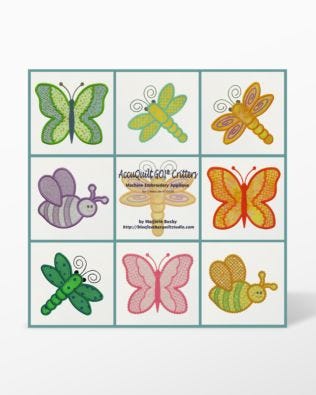 Collage of Critter Shapes in GO! Critters Embroidery Designs CD by Marjorie Busby (MBME55030)