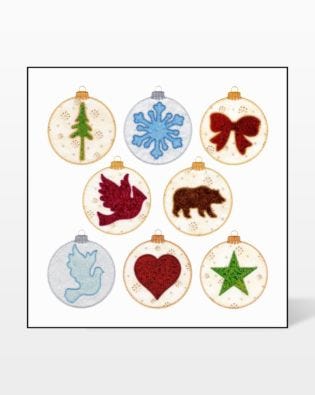 GO! Ornaments with Centers Embroidery by V-Stitch Designs