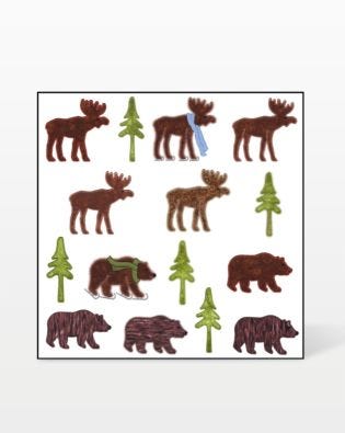 GO! Northwoods Medley Embroidery Design by V-Stitch Designs