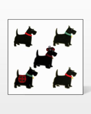 GO! Scottie Dog Embroidery by V-Stitch Designs
