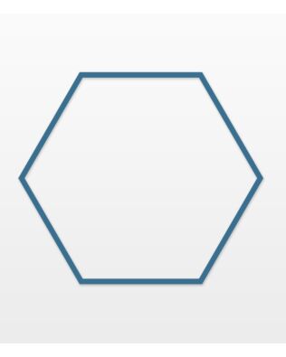 Studio Hexagon-2 3/4" Sides (2 1/2" Finished) (Clear Cuts)