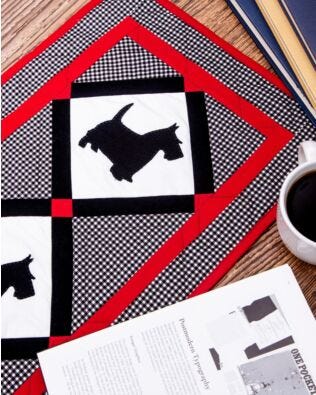 GO! Scottie Dog Table Runner Pattern