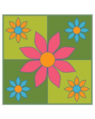 GO! Flower Power Pillow Pattern- Free