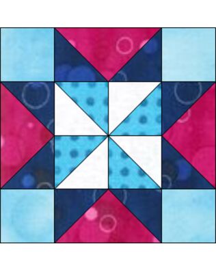 GO! Qube Pinwheel Star 6" Block Pattern (PQ10640Q)