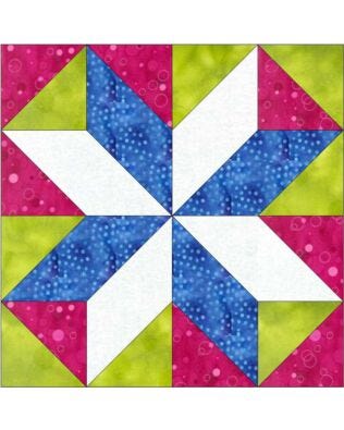 GO! Red & White Cross 9" Block Pattern (PQ10571)