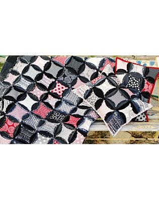 Denim Circle Rag Quilt Pattern (ID-1202a)