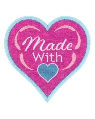 Large Heart Made With Patch ​Embroidery Single Design by OESD