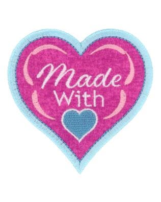 Medium Heart Made With Patch​ Embroidery Single Design by OESD