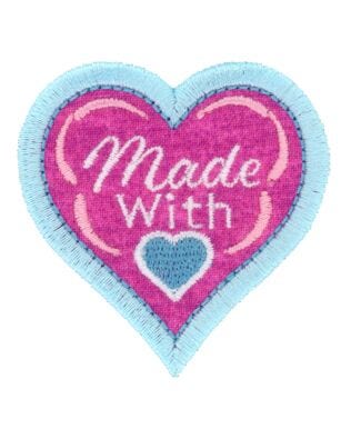 Small Heart Made With Patch​ Embroidery Single Design by OESD
