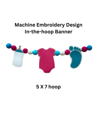 GO! Baby Medley Set Banner In the Hoop Embroidery by Creative Appliques