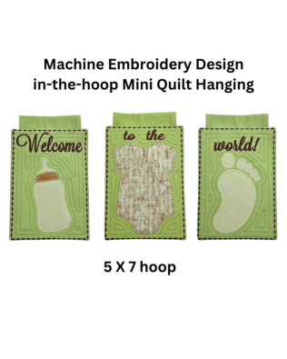 GO! Baby Medley Set In the Hoop Mini Quilt Hanging Design Embroidery by Creative Appliques