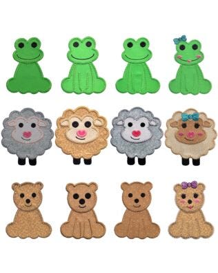 GO! Baby Zoo Animal Set 2 Embroidery by V-Stitch Designs