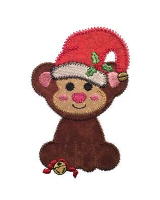 GO! Baby Christmas Monkey Embroidery by V-Stitch Designs