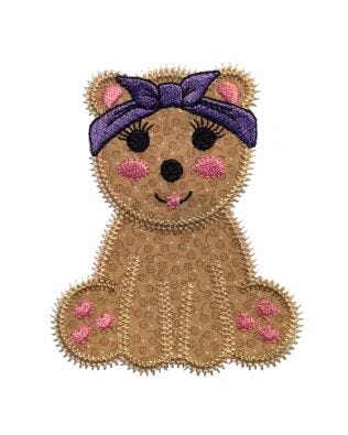 GO! Baby Sassy Bear Embroidery by V-Stitch Designs