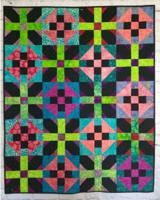 Tides at Twilight Throw Quilt Pattern