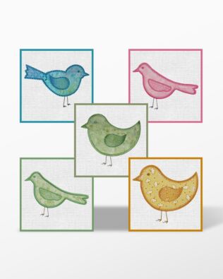 GO! Birds Embroidery Designs by Marjorie Busby