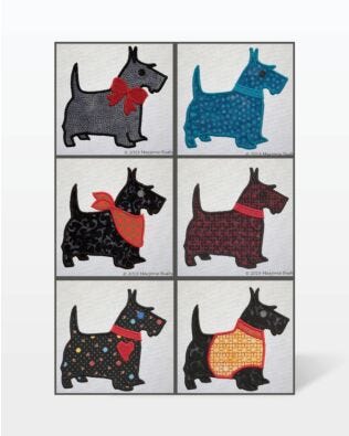 GO! Scottie Dog Machine Embroidery Set by Marjorie Busby