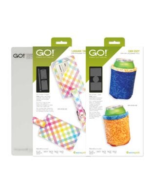 GO! Luggage Tag & Can Cozy Die Bundle w/ Cutting Mat!