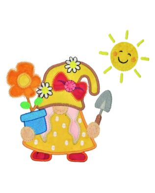 GO! Spring Sunshine Gnomess Embroidery Specialty Designs