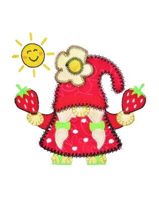 GO! Summer Strawberry Gnome Embroidery by Specialty Designs