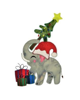 GO! Christmas Elephant Embroidery Specialty Designs