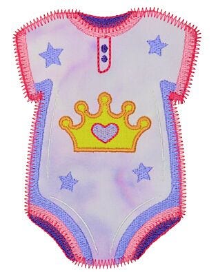 GO! Princess Onesie Embroidery Specialty Designs