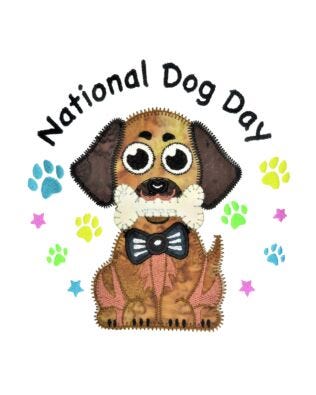 GO! National Dog Day Puppy Embroidery by Specialty Designs