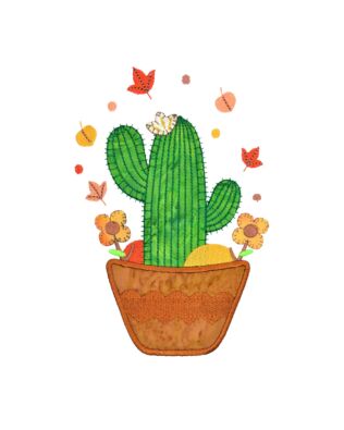 GO! Fall Time Cactus Embroidery by Specialty Designs