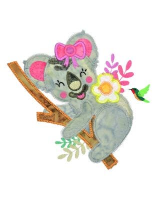 GO! Girly Koala Embroidery by Janine Lecour by Specialty Designs