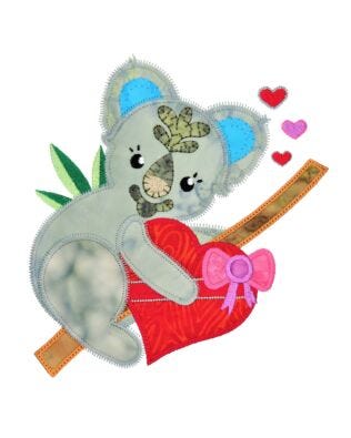 GO! Valentine's Day Koala Embroidery by Janine Lecour by Specialty Designs